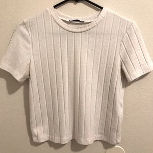 Zara White Crop T-shirt